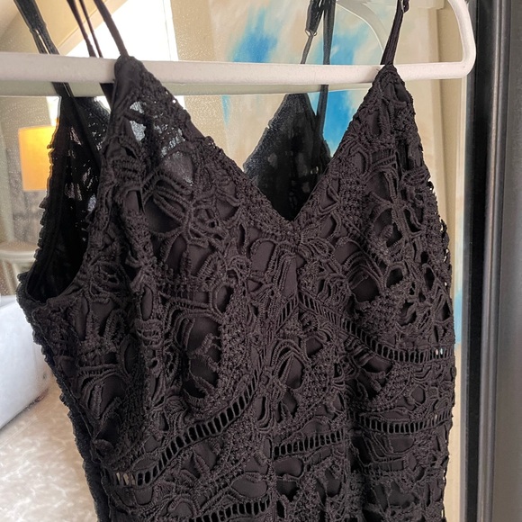 Anthropologie Moon River Black Crochet Lace Dress Size Large - Picture 3 of 9